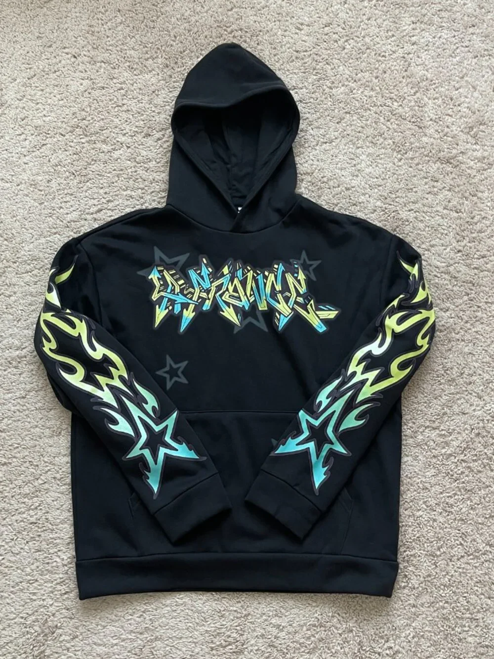 Puma LaMelo LaFrance Reflections Stars Graphic Hoodie Black Size Medium